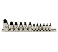 Laser Stubby Star Socket Bit Set 5521 – 1/4"D, 3/8"D, 1/2"D – 12pc