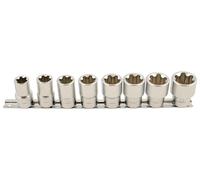 LASER 5656 Torx Plus Socket Set 1/2" Drive 8-Piece Chrome Vanadium Steel