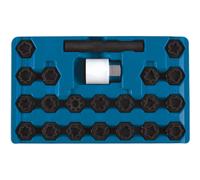 Laser 6232 Locking Wheel Nut Key Set 22pc - for VAG