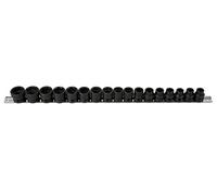 Laser Impact Socket Set 6486 - Low Profile 1/2" Drive 6pt 8-24mm 17pc