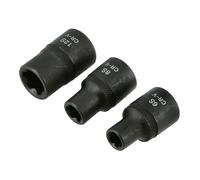 Laser Exhaust Technology Ribe Socket Set 6575 1/2"D 3pc
