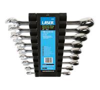 Laser 6699 AF Ratchet Ring Combination Spanner Set 9pc