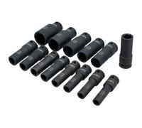 Laser 6712 Deep Impact Socket Set 1/2" D 14pc 10mm - 30mm Heavy Duty EVA Tray