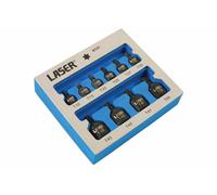 Laser Tools Low Profile Impact Star Socket Bit Set 1/4"D 3/8"D 9 Piece