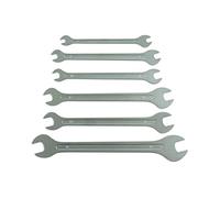 Laser 6788 Ultra Thin Open Ended Spanner Set 6pc, Silver