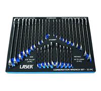 Laser Exhaust Technology Combination Spanner Set 6795 AF/Metric 32pc Silver