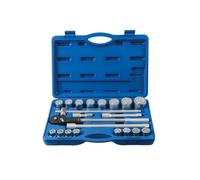 LASER 6854 Socket Set Satin Finish Chrome Vanadium 3/4" Drive 21 Pieces