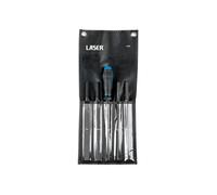Laser Tools Interchangeable File Set 7025 – 5pc, High Carbon Steel, Soft-Grip Handle