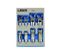 Laser 7152 Window Socket & Crows Foot Wrench Set 3/8"D 8pc