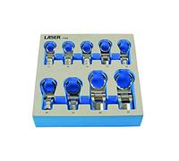 Laser 7164 Flexible Crows Foot Wrench Set 1/2"D 9pc, Blue