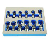 Laser 7165 Flexible Crows Foot Wrench Set 3/8"D 12pc