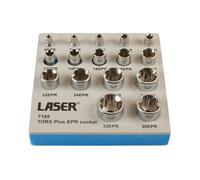 Laser 7189 Torx® Plus EPR Socket Set 1/4"D, 3/8"D, 1/2"D 16pc