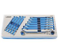 LASER Ratchet Ring Spanner Set Flexi Head [7350]