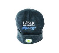 Laser 7677 Tools Racing Beanie Hat Front/Rear Rechargeable Light Marl Grey