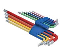 Laser 7873 Colour Coded Star Key Set - Ball End 9pc