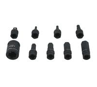 LASER 7977 9Pcs Screwdriver Dual Hex Impact Bit Socket Set 3/8" 1/2" Drive CrMo