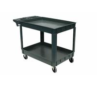 Laser 8090 Large Workshop Utility Cart Trolley Twin Level Shelves Mobile