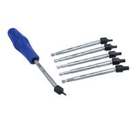 Laser 8218 Universal Joint Hex Bit Set 6pc, Blue