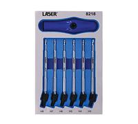 Laser 8218 Universal Joint Hex Bit Set 6pc, Blue
