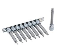 Laser 8482 Long Series Torx Plus Socket Bit Set 3/8 Drive 9 Piece - 100mm Length