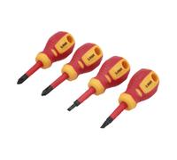 Laser Exhaust Technology 8491 Slim Stubby Insulated Screwdriver Set 4pc
