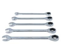 Laser 5 Piece 10-15mm Ratchet Ring Combination Spanner Set