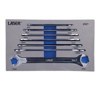 Laser 8521 Ultra Thin Ratcheting Action Spanner Set 7pc