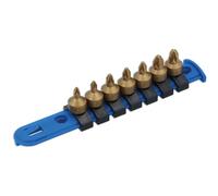 Laser 8665 7 piece 1/4" Drive Low Profile Pozidrive Socket Bit Set