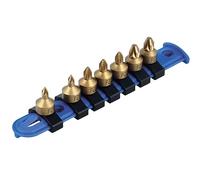 Laser 8665 Low Profile Pozi Drive Socket Bit Set 1/4" D 7pc