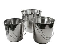 Laser 8906 Stainless Steel Bucket Set 3pc