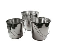 Laser 8906 Stainless Steel Bucket Set 3pc