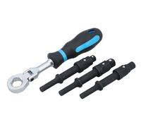 Laser 9009 Impact Driver Bit & Square Drive Wrench Set - 4pc