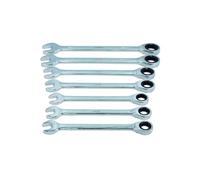 Laser 9124 Ratchet Ring Combination Spanner Set 20-32mm - 7pc