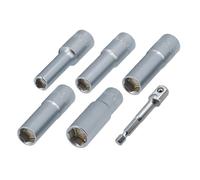 Laser 9267 Deep Magnetic Sockets Set with Power Bit Adaptor 3/8"D 6pc