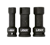 Laser 9268 Deep Sockets for Strut Channel 1/2"D - 3pc