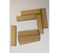 Laser Cut 3mm MDF Bases for Wargames and Crafts, 100mm x 25mm, Pack of 10 Wooden Bases. Made in The UK.
