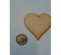 Laser Cut 3mm MDF Wooden Hearts 6cm x 6cm Pack of 50