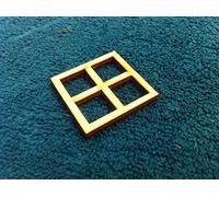Laser Cut Wooden Fairy Elf Hobbit Windows Pack of 10 (30mmx30mm) (Square)