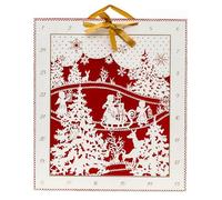 Laser Cut Woodland Silhouette Christmas Advent Calendar | Nordic Christmas Advent Calendar Traditional Advent Calendar | Picture Advent Calendar Paper Advent Calendar