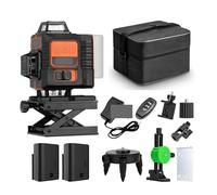 Laser Distance Measure, 16 Lines Laser Level Green Light Vertical Measuring Cross Construction Tool Rechargeable Battery