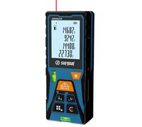 Laser Distance Meter 196ft - Digital Laser Measuring Tool with LCD Backlit Display, Area Volume Pythagorean, ±2mm Accuracy, Class II, Electronic Tape Measure for DIY Construction - AAA Battery Powered