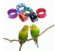 Laser-Engraved Avian ID Rings - Ultra-Thin 0.8mm Aluminum with 6 Spec Sizes & Rolled Edges for Budgies/Finches 7mm colors randomly mixed 50 pieces