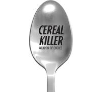 Laser Engraved Cereal Killer Stainless Steel Spoon - Funny Novelty Gifts for Him or Her - Birthday and Christmas Stocking Stuffer - Unique Novelty Keepsake and Stocking Filler