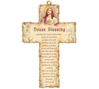Laser Engraved Wood Wooden 6 Crucifix Cross Plaque HOUSE BLESSING Home by rosarybeads4u
