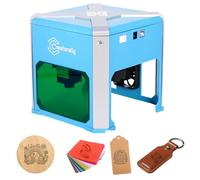 Laser Engraver 3W, Laser Engraving Machine, Laser Cutting Machine with 0.05 mm Accuracy Engraving Machine, Accuracy Support, BT Connection, 80 * 80mm Working Area for DIY, Gifts Wood Crafts