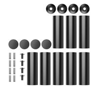 Laser Engraver Height Adjustment Columns L150mm Includes 8 CNC-machined Metal Columns (with T-Nuts), Anti-Slip Pads, hex Wrench, and Height-Increasing Base Bracket. Suitable for Rotating Wheels.