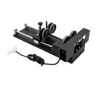 Laser Engraver Rotary Diameter 150mm 49*26*13cm Stepper Motor Rotary Axis with Adjustable 10-200 RPM Speed Rubber Anti-Slip Base, Length 50-350mm Rotary Roller for DIY Cylindrical Engraving Objects