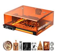 Laser Engraving and Cutting Machine, L2 MAX 20W Laser Engraver Enclosure 300x300 mm Bed Size 0.01mm High Precision CNC Engraver for Wood Metal Stainless Steel Acrylic Leather (Class 1 Output: 20000mW)