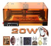 Laser Engraving and Cutting Machine, L2 MAX 20W Laser Engraver Enclosure 300x300 mm Bed Size 0.01mm High Precision CNC Engraver for Wood Metal Stainless Steel Acrylic Leather (Class 1 Output: 20000mW)