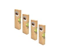 Laser Engraving Blanks Bamboo Spirit Level Bottle Opener 4 pcs，Suitable for Laser Engraving and UV Printing.